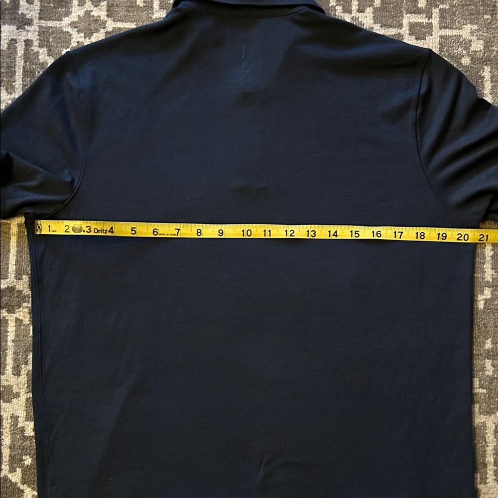 PROOF Navy Blue Merino Wool Polo Shirt - Picture 10 of 11